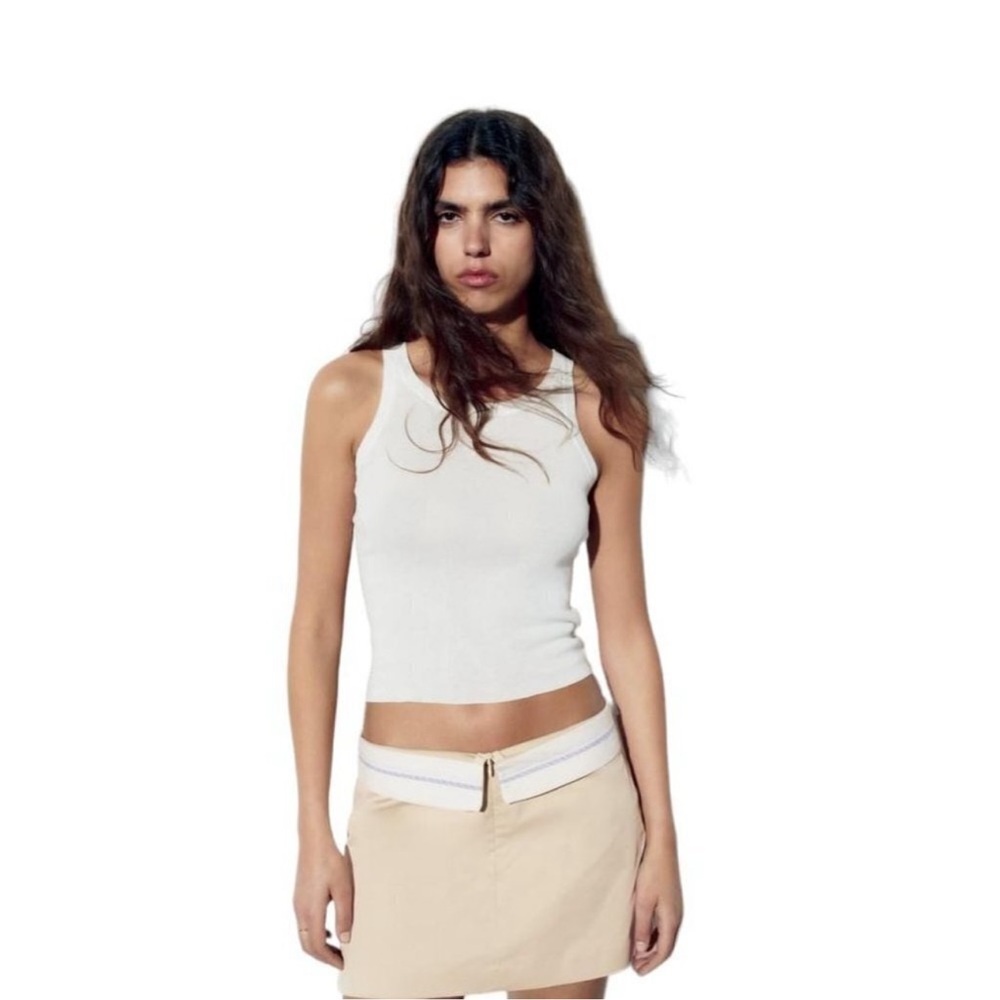 Zara khaki skort